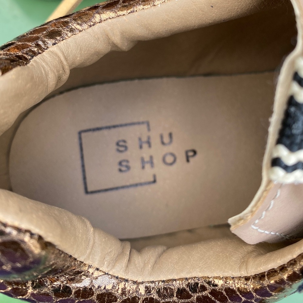 Shu Shop Pepa Bronze Metallic Fringe Platform Sneakers 229 Bronze 7.5 - Picture 7 of 8